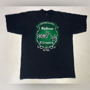 Bighouse Choppers Las Vegas Motorcycle Graphic T-shirt Men Medium Black
